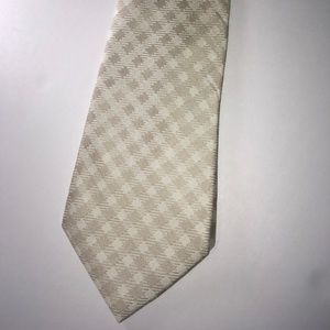Tommy Hilfiger White and Blue Necktie 100% Silk